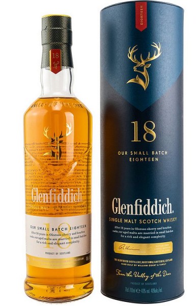 Glenfiddich 18 years single Malt Whisky